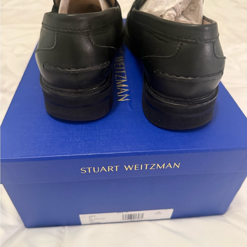 Stuart Weitzman Black Tassel Loafers - Picture 3 of 7